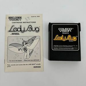 Lady Bug (ColecoVision, 1982) w/ Manual - Tested & Working - Authentic